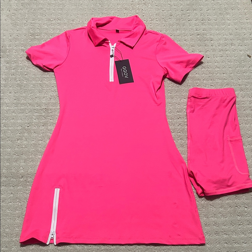 Amazon GCOV Pink Polo Athletic Dress with Shorts